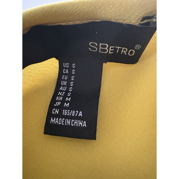 Sbetro Slip Dress Size Small Gold Silky Spaghetti Strap Forest Fairy Whimsigoth - Picture 6 of 14